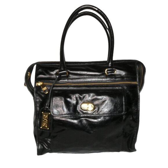 Badgley Mischka Handbags - AUTHENTIC Badgley Mischka Black Leather‎ Handbag